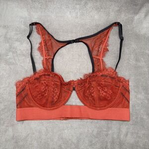 Free People Hour of Dawn Underwire Demi Bra in Red Cinnamon 34B